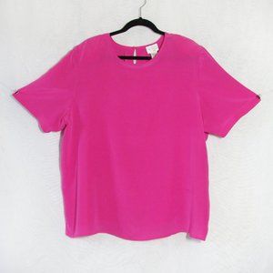 WHITNEY DUNN & MOORE 20 Pink Silk Blouse/Vintage